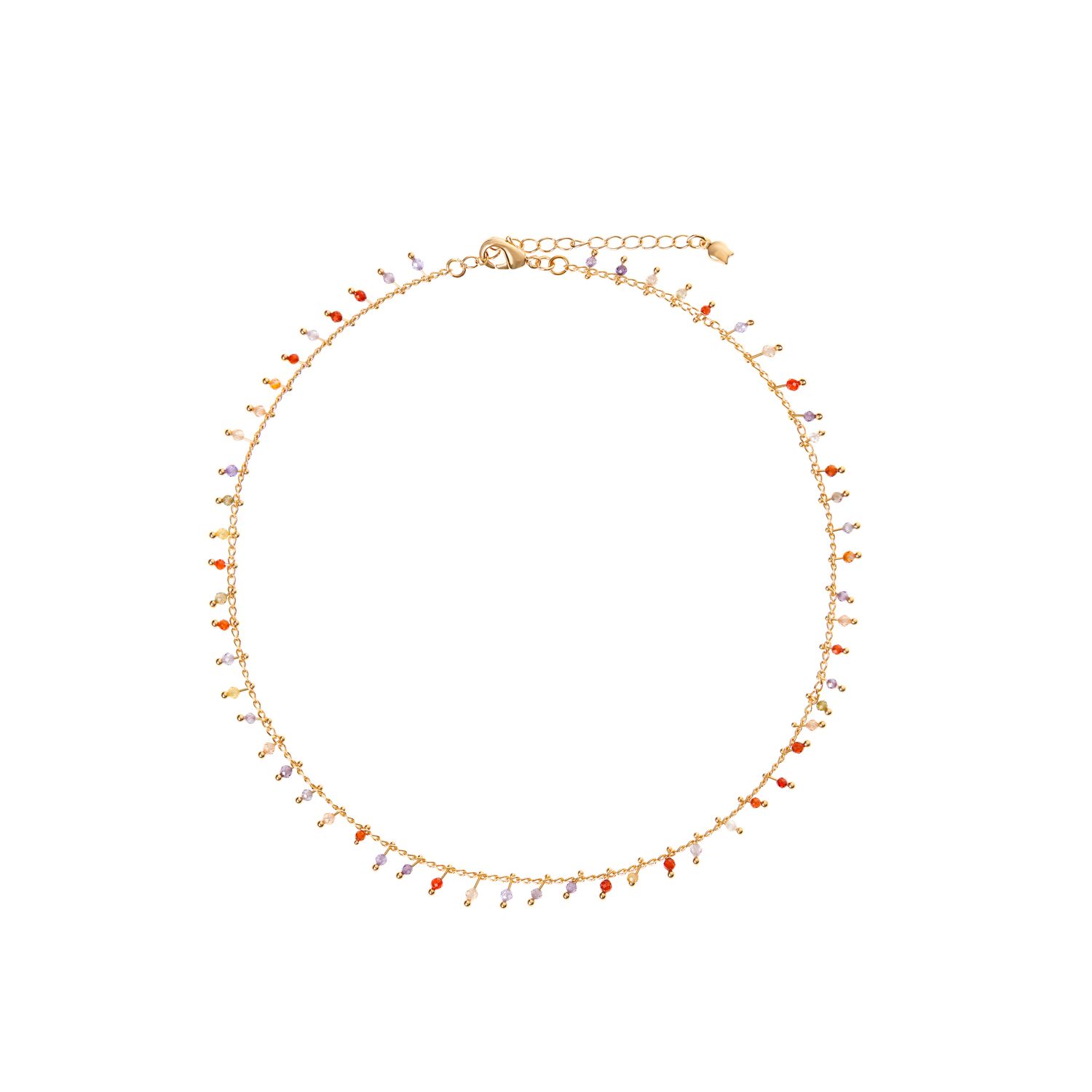 Колье Multi Quartz Chain Necklace – Gold
