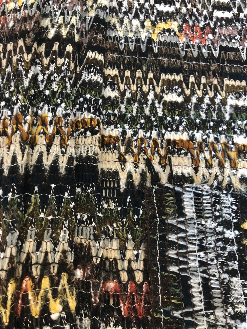 Трикотаж принт зигзаг, беж, коричневый, черный, серый, дизайн MISSONI