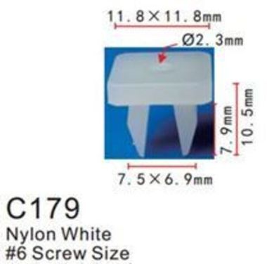 Клипса для крепления внутренней обшивки а/м Тойота пластиковая (100шт/уп.) Forsage клипса C0179(Toyota)