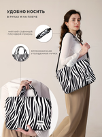 Сумка для ноутбука 15,6" и 17" с ремнем на плечо и 3 отделениями (Зебра)