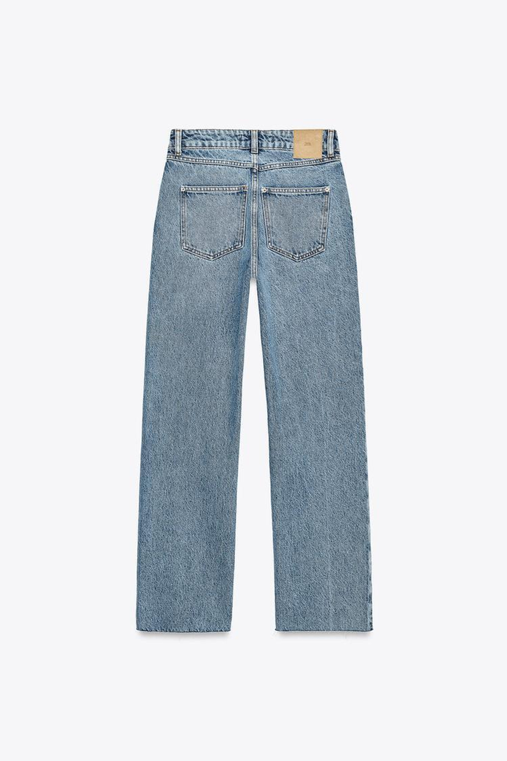 ZARA ДЖИНСЫ Z1975 STRAIGHT LEG HIGH WAIST, ВЫЦВЕТШИЙ СИНИЙ