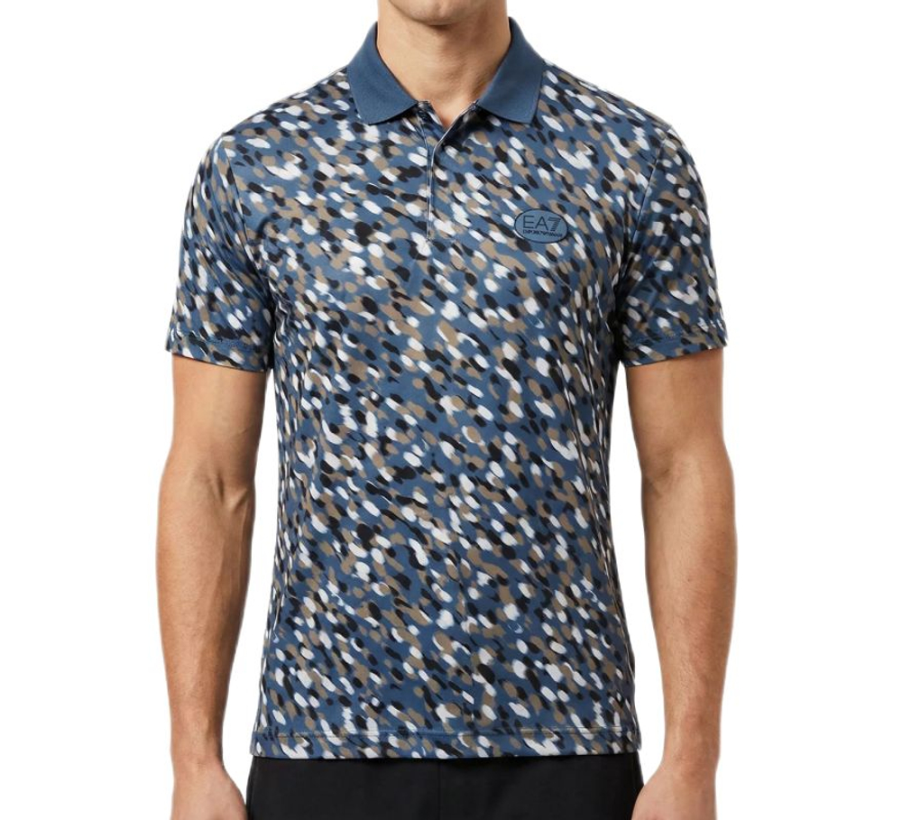 Теннисное поло EA7 Tennis Pro In Ventus7 - fancy multicolor brushed