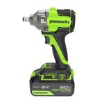 Гайковерт ударный акк. Greenworks IW5500, 24V, б/щет, 1/2'', 500Нм, 3 режима, 1х5Ач,ЗУ,кор (3805007CUG)
