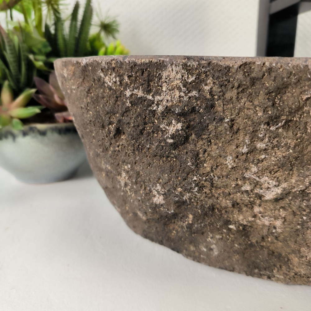Каменная раковина из речного камня RS-05146 (49*33*15) 0856 из натурального камня