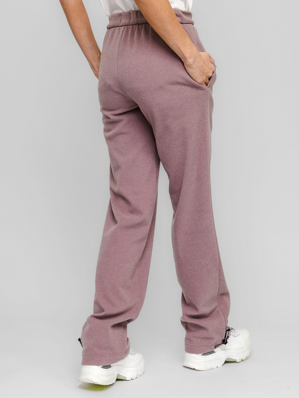 Брюки спортивные с утяжкой внизу, женские, цвет "Розовый лёд"