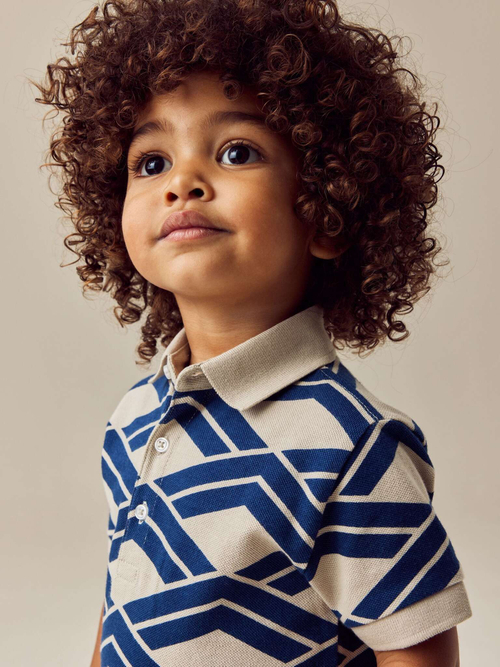 Поло и шорты в комплекте для мальчика Next E63-604, Темно-синий, Молочный