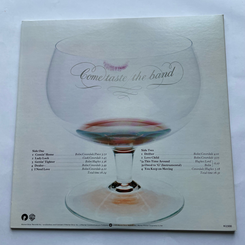Винтажная виниловая пластинка LP Deep Purple Come Taste The Band (Япония 1975) (Без Оби)