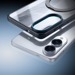 Защитный чехол с поддержкой MagSafe от Dux Ducis для Samsung Galaxy S25 Edge, серия Aimo Mag (версия с магнитной откидной подставкой)