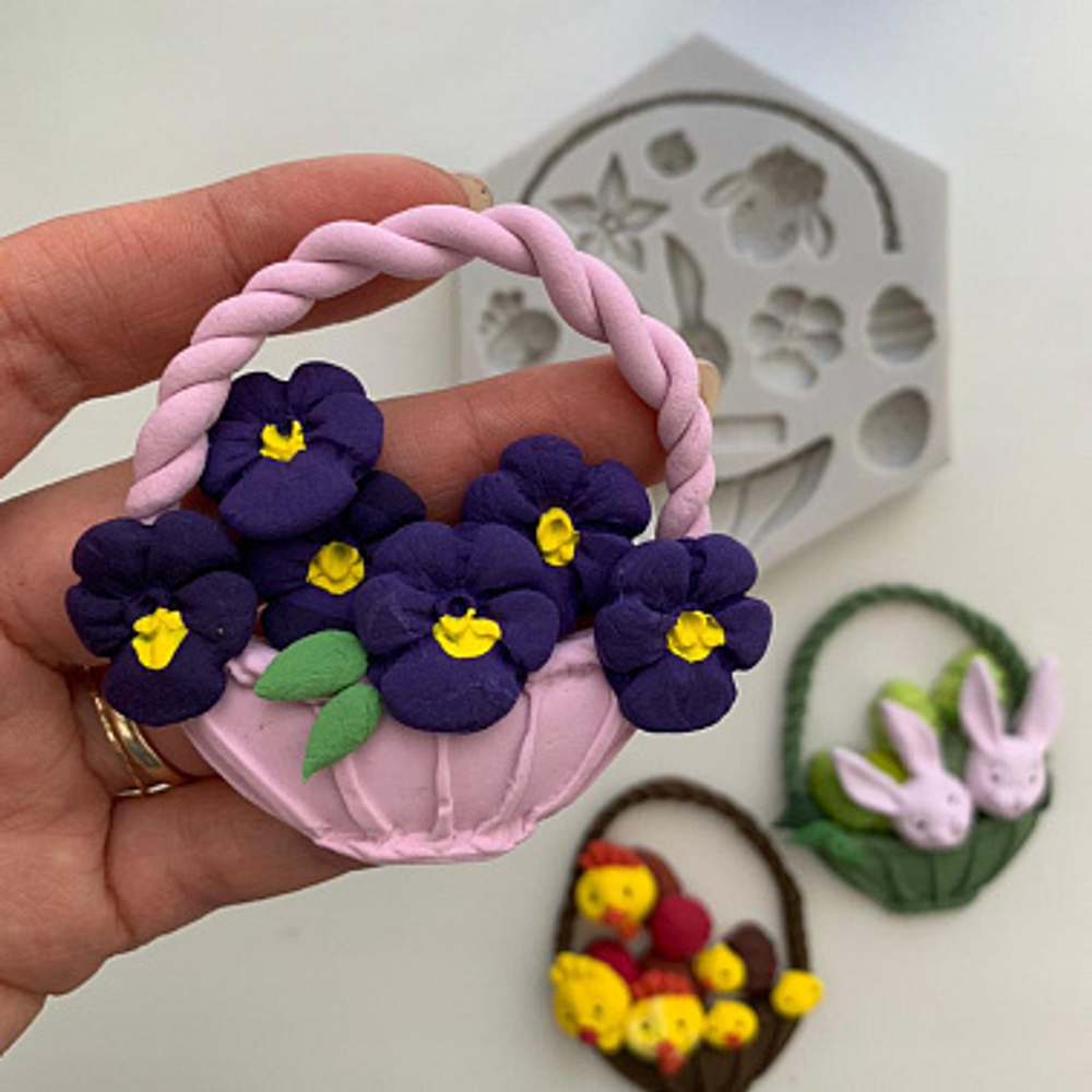 Силиконовый молд «Пасхальная корзинка»