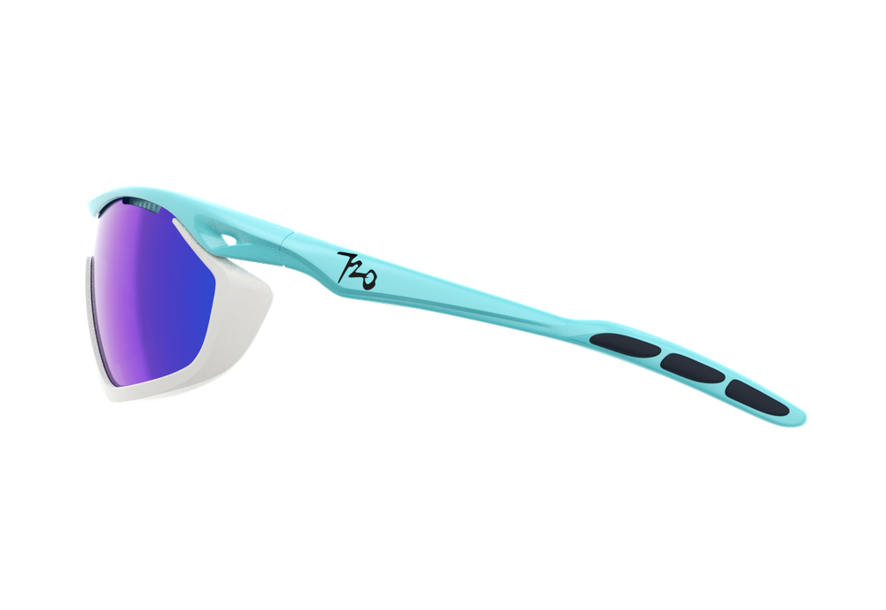 Спортивные очки 720armour Analog Pro / Matte Aquamarine / Matte White Gasket / Smoke Full Blue Ti Lens