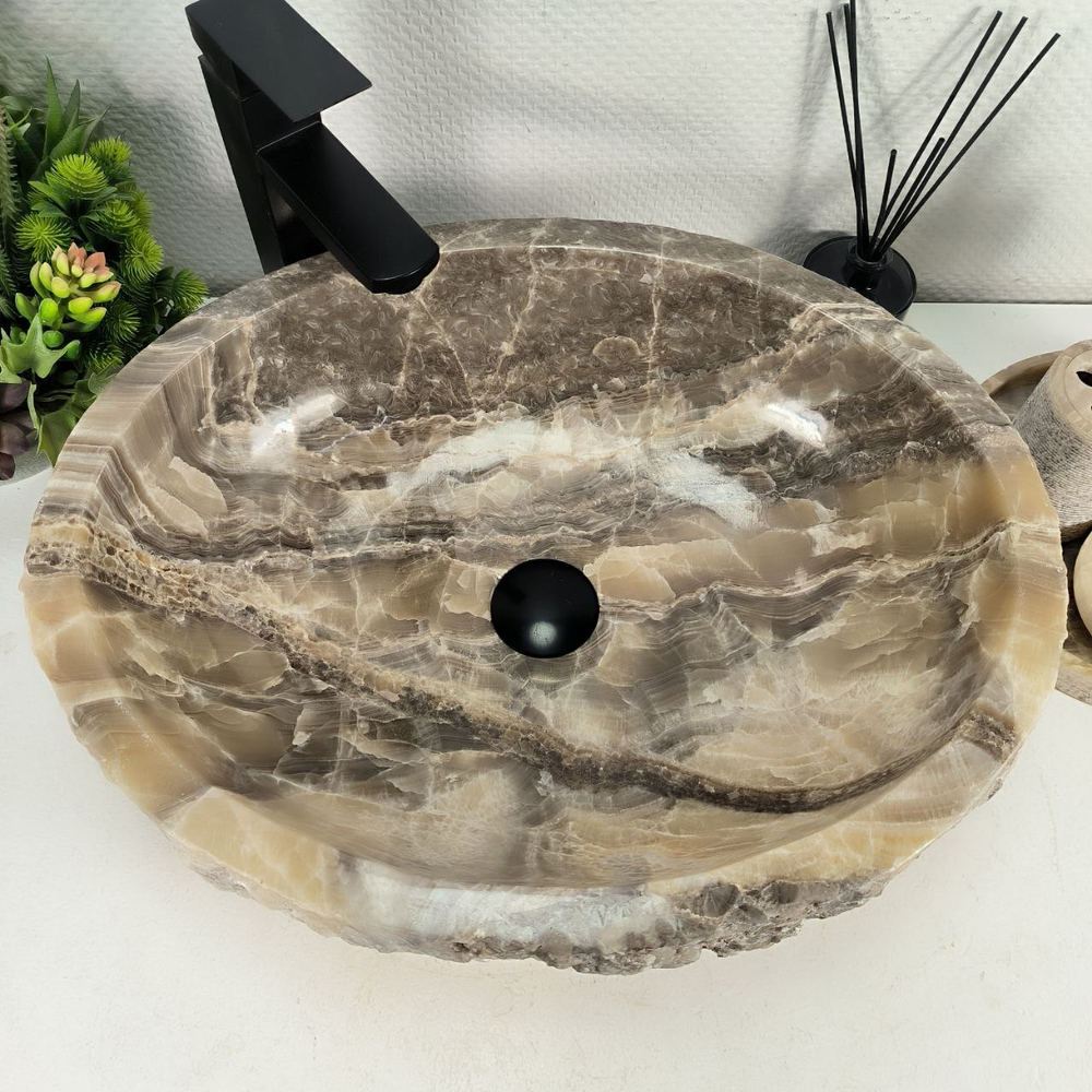 Раковина из оникса Erozy Grey EO-64421 52*42*15 0157