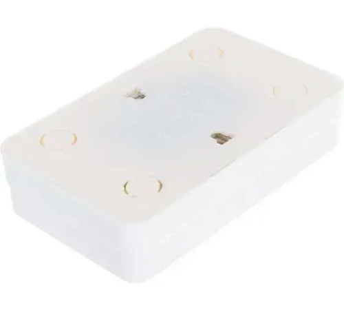 Розетка Двойная открытой установки Белая 2-ая без заземления UNIVersal "Олимп" О0102