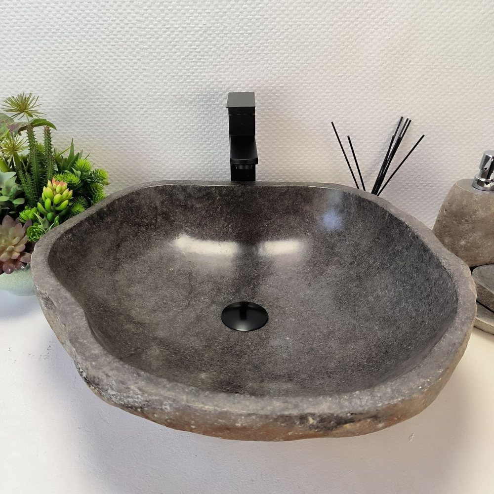 Раковина из речного камня RS-63374 (53*50*15) 0123