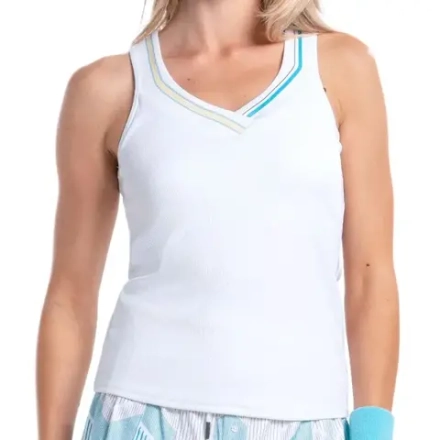 Топ теннисный Lucky in Love Lavish Stripe - white