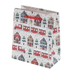 GAEM Пакет подарочный (бумага 210г/м2, блок 12шт), L12 W6 H14 см, 4в.