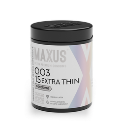 Презервативы MAXUS 003 №15 с железным кейсом, экстремально тонкие X-Edition, 15 шт