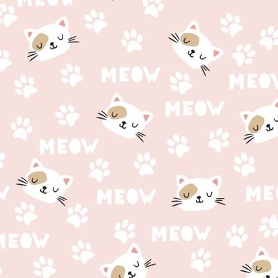 Милые котята с отпечатками лап. Мяу. Котята.