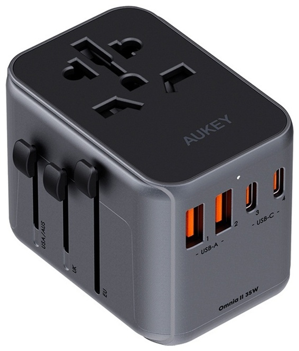 Зарядное устройство Aukey PA-TA07 USB Type-C, USB черный