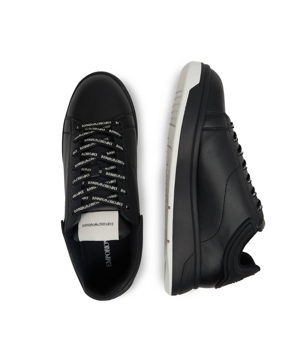 Кожаные кроссовки Emporio Armani - черный(X4X264 XN001)