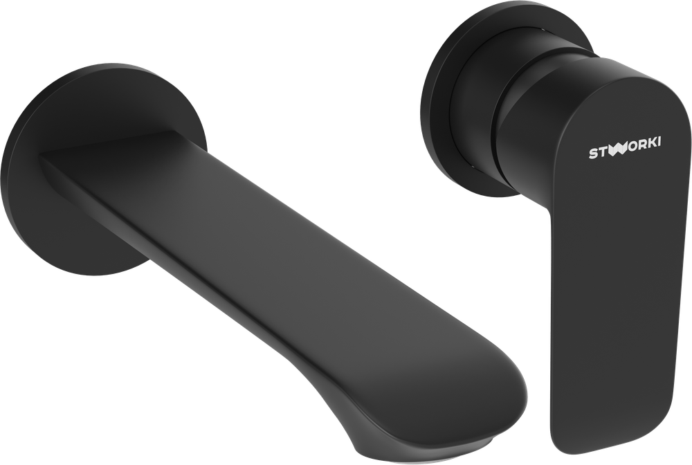 Смеситель для раковины STWORKI Копенгаген S42040BK С ВНУТРЕННЕЙ ЧАСТЬЮ, черный