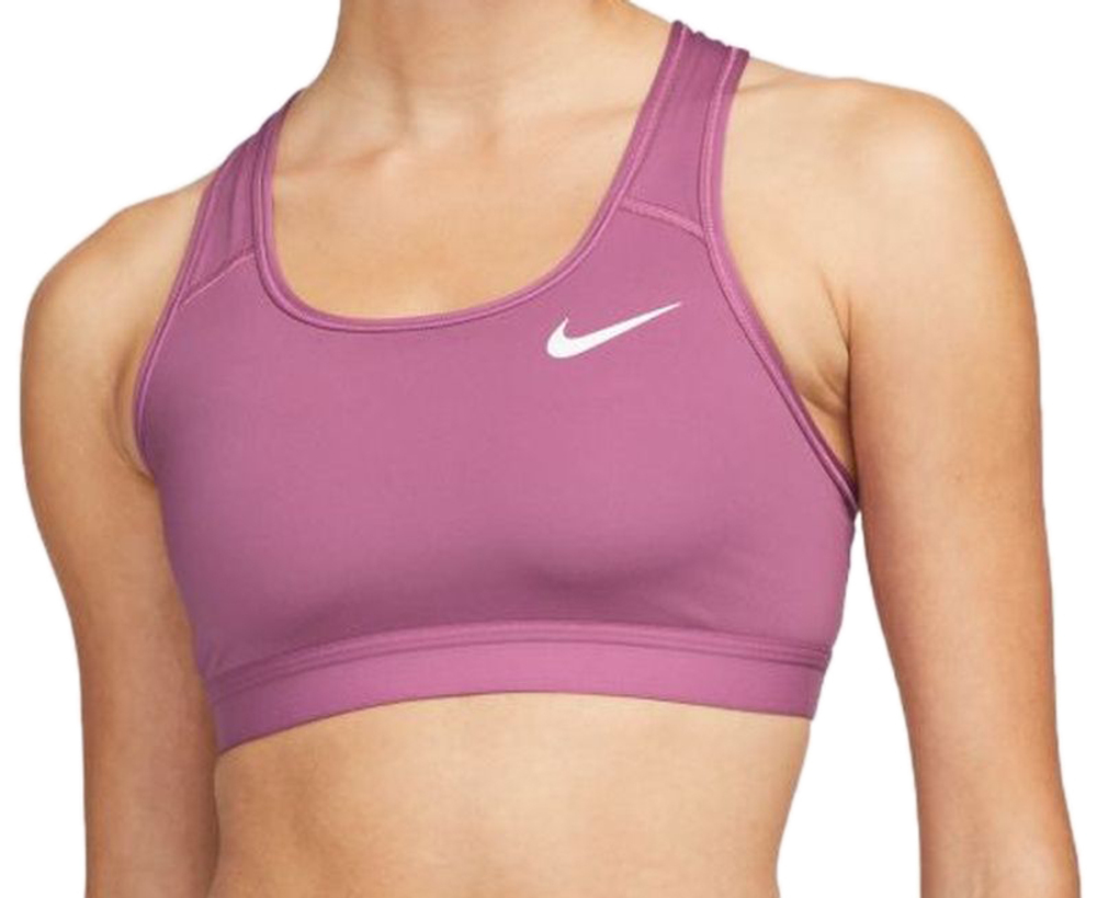 ТОП теннисный Nike Dri-Fit Swoosh Band Bra Non Pad - light bordeaux/light bordeaux/white