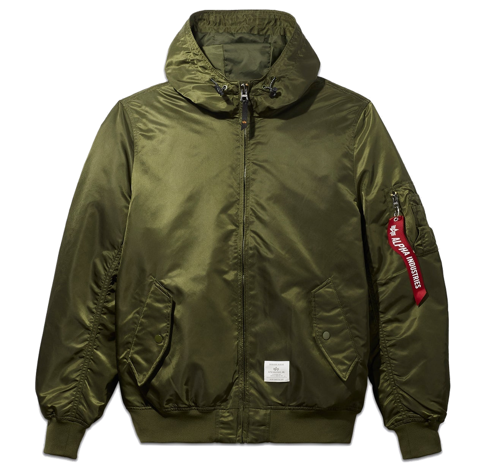 Бомбер Alpha Industries L-2B Hooded II Dark Green