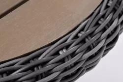 "Равенна" кофейный стол из искусственного ротанга, цвет графит