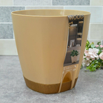 Горшок цветочный Wood 8л D250мм с прикорневым поливом, молочный шоколад/бук