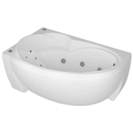 Акриловая ванна Aquatek Бетта 160x97 L BET160-0000006 с гидромассажем с фронтальной панелью с каркасом (разборный) со слив-переливом