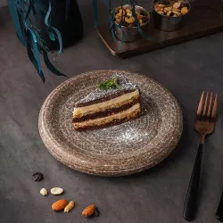 Блюдо круглое d 20 см h3 см Brown Untouched Taiga P.L. Proff Cuisine [1]
