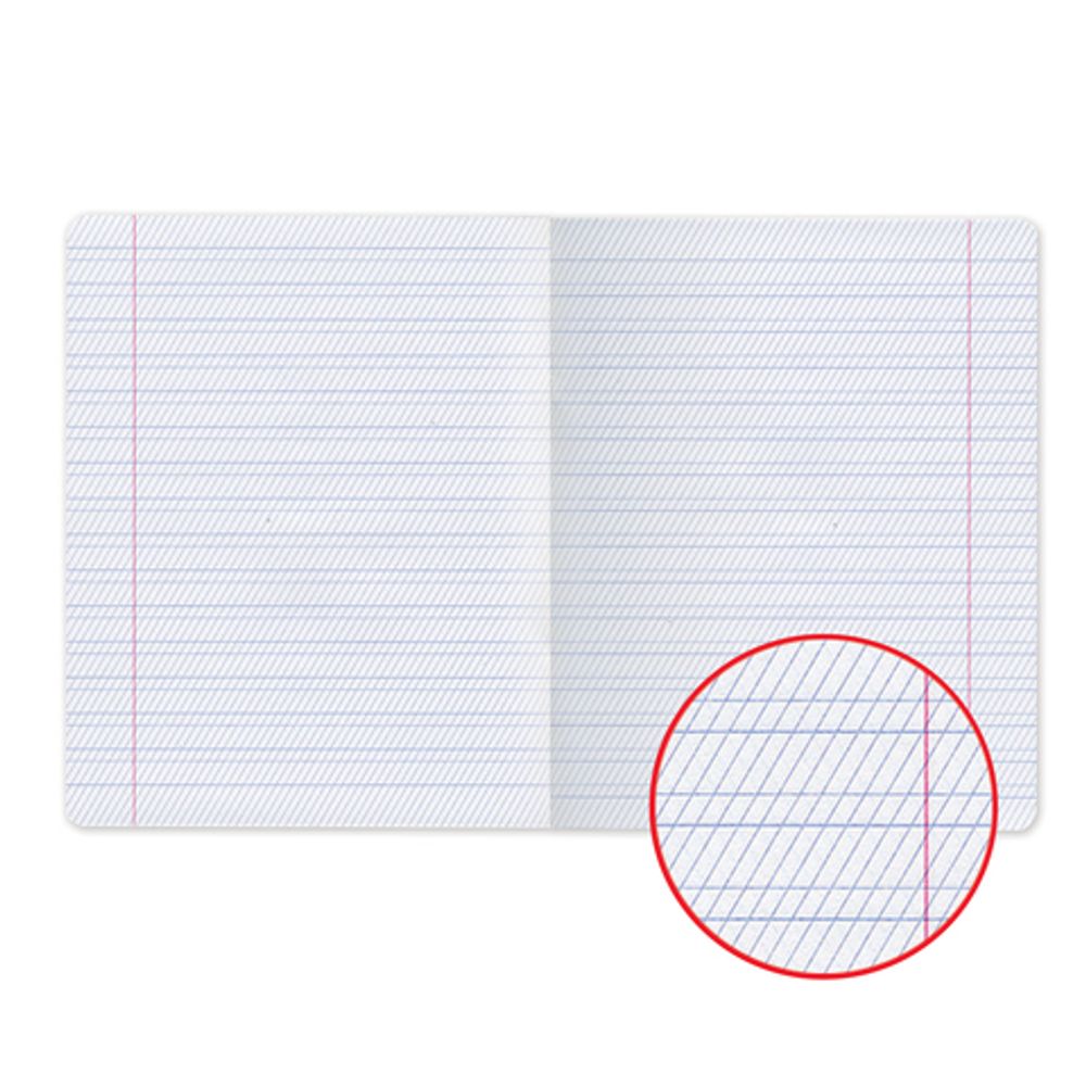 Тетрадь ЗЕЛЁНАЯ обложка 12 л., частая косая линия с полями, офсет, "HATBER", 12Т5B5_05112(T115329), 20шт