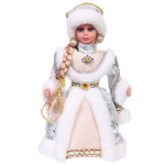 Снегурочка музыкальная «Сказочный день» в серебряной шубке 30 см