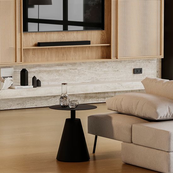 Столик кофейный marius, D50 см, черный