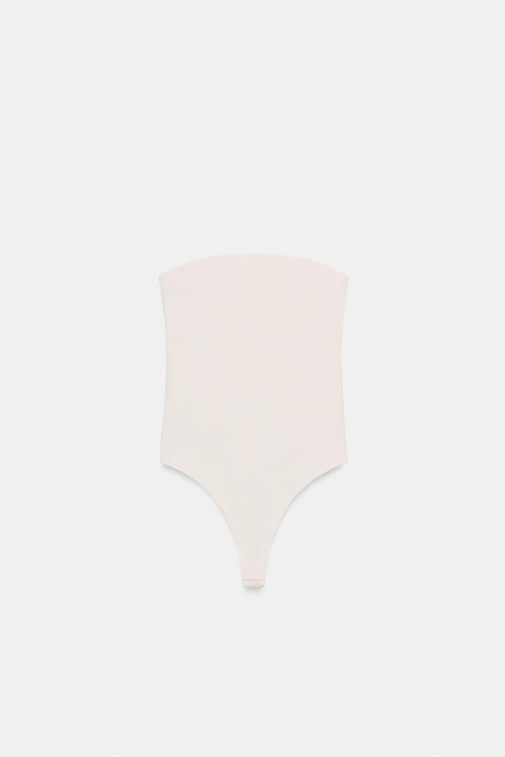 ZARA БОДИ БЕЗ БРЕТЕЛЕК, ЭКРЮ