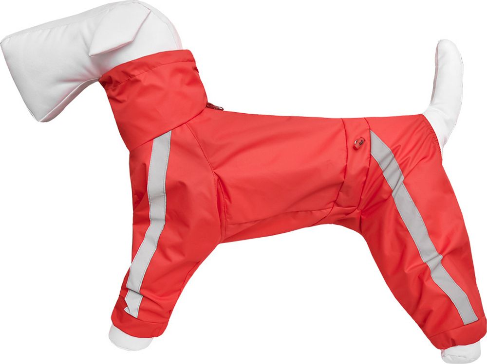 Tappi Дождевик Басенджи для собак, без подкладки, с воротником-капюшоном, девочка &quot;Красный&quot;, размер М