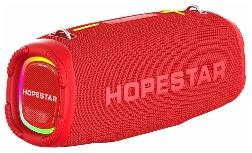 Портативная беспроводная Bluetooth колонка HOPESTAR A6 Max с микрофоном 80Вт/портативная акустика/блютуз колонка (Красная)