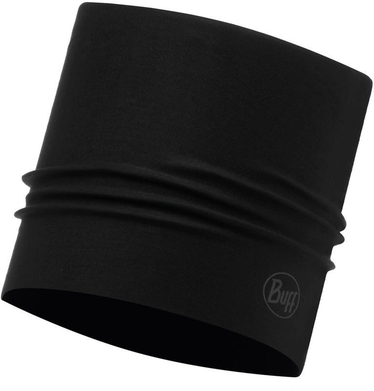 Широкая спортивная повязка на голову Buff Headband Wide CoolNet Solid Black Фото 1