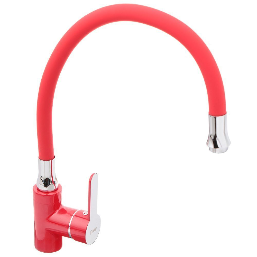 Смеситель для кухни, Frap, гибк излив, с картриджем, красн, F4043
