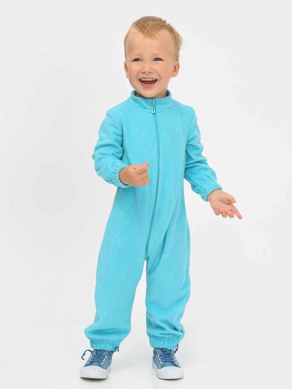 Комбинезон для мальчиков флис "Лавина-1" 98, Голубой (Ивашка)