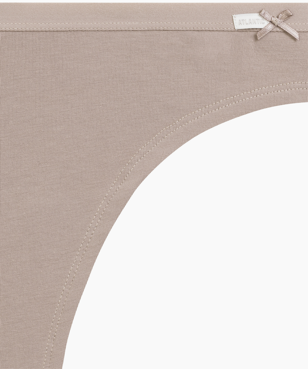 Трусы женские бразильянки Atlantic, набор из 3 шт., хлопок, персиковые + светлые лайм + песочные , 3CLP-005