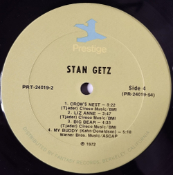 Винтажная виниловая пластинка LP Stan Getz (USA 1972) The Lady In Red