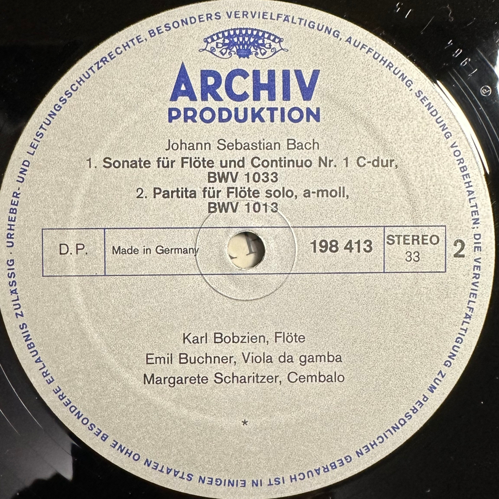 Бах -Произведения для флейты (Германия)