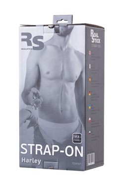 Страпон на креплении RealStick Strap-On Harley, TPR, телесный, 17,3 см