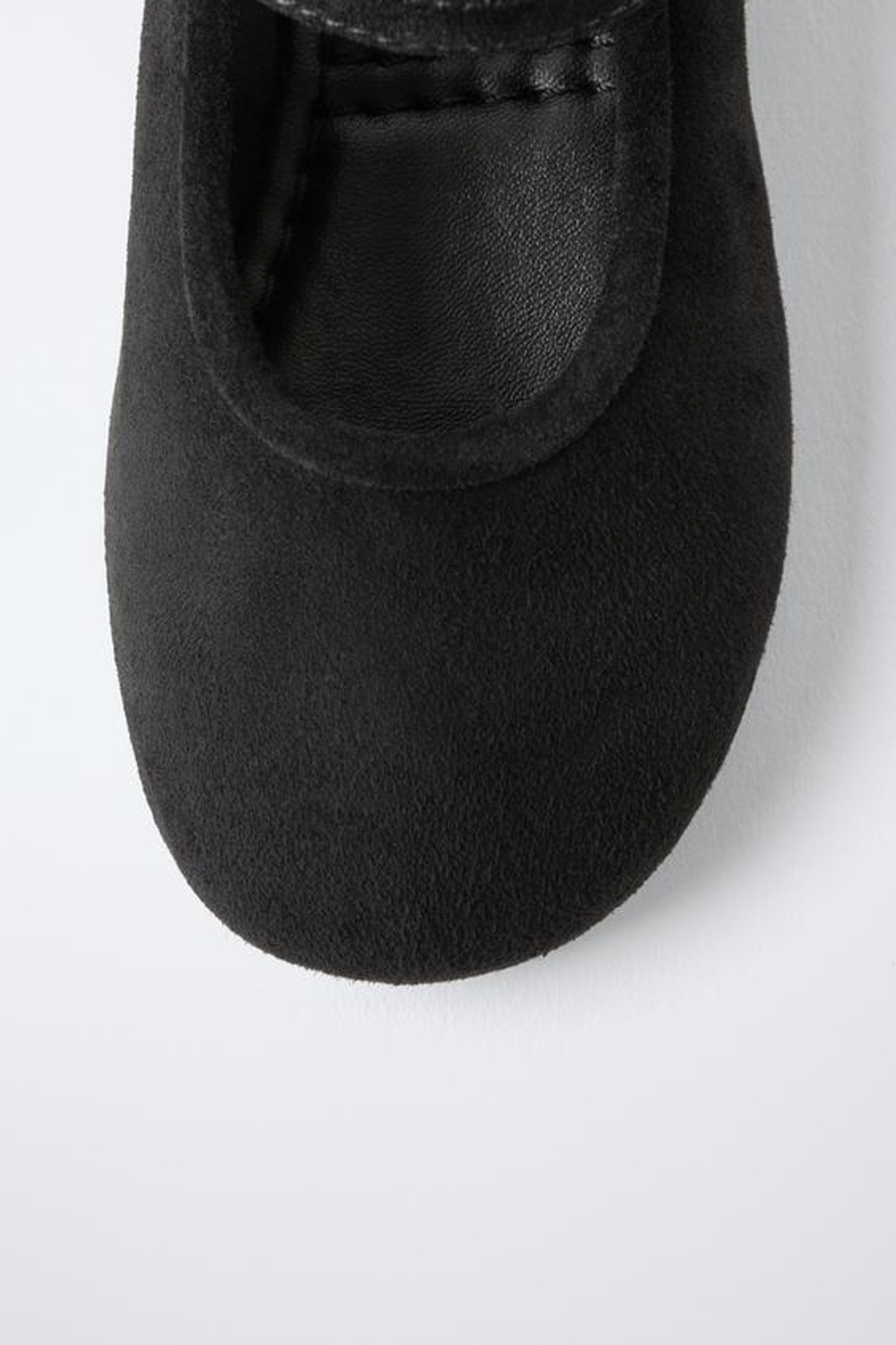 ZARA КОЖАНЫЕ БАЛЕТКИ, ЧЕРНЫЙ