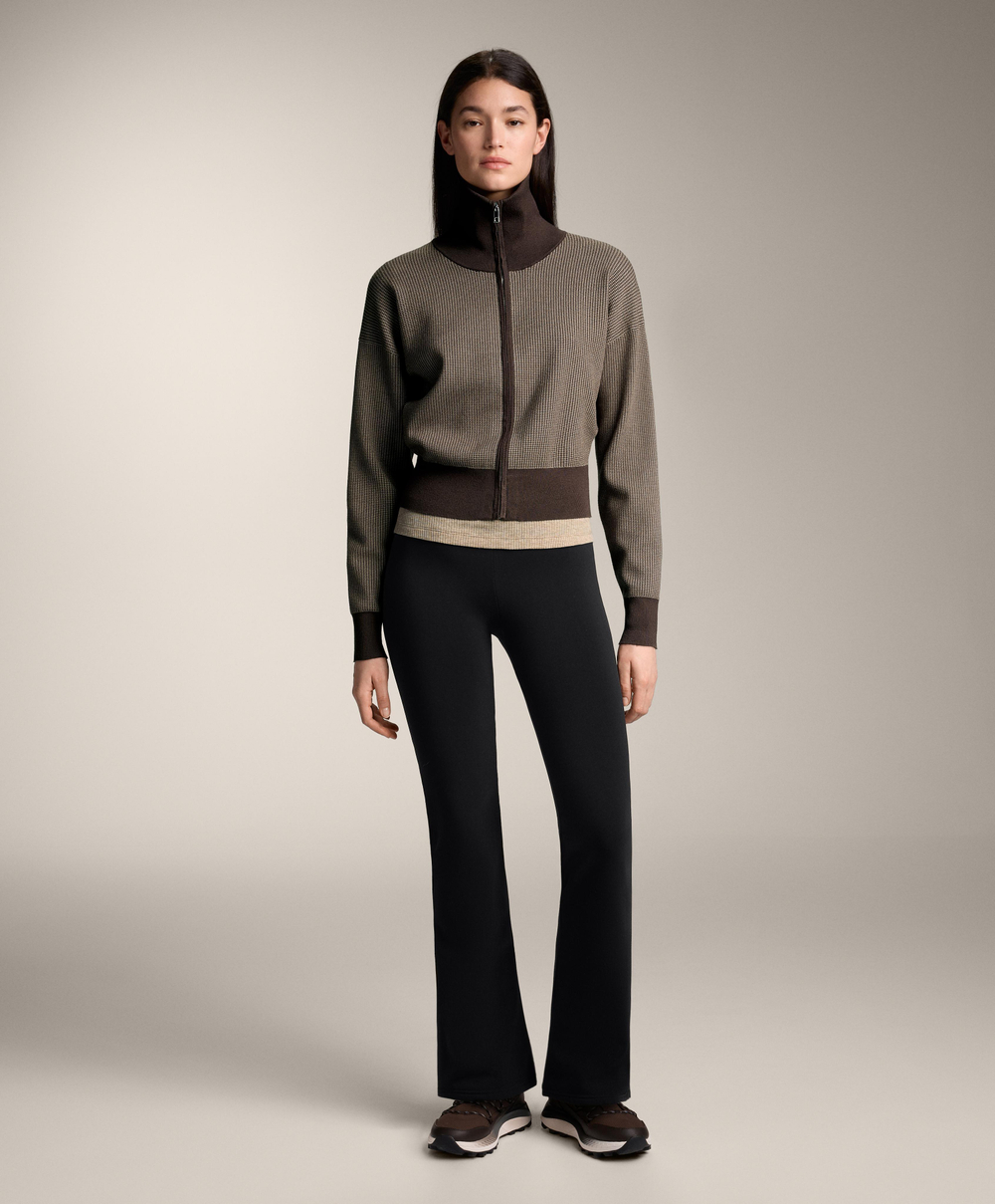 OYSHO Брюки-клеш Super Extra Warm с высокой посадкой, черный