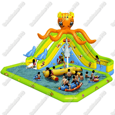 Наземный надувной аквапарк «Осьминог» 31*23*6 м