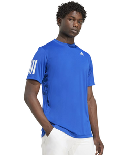 Мужская теннисная футболка Adidas Club 3-Stripes - collegiate royal
