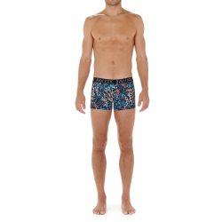 Мужские трусы боксеры набор из 2-х штук (черные, черные с принтом) HOM JOAN #2 Boxer Briefs HO1 2p 402662_40D042