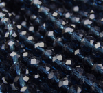 БП026НН46 Хрустальные бусины "рондель", цвет: полуночный сини прозрачный, 4х6 мм, кол-во: 58-60 шт.