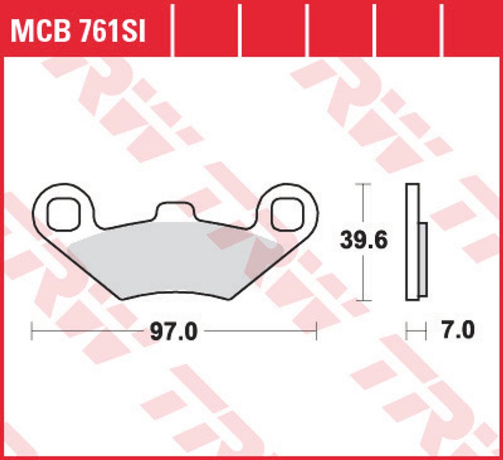 Колодки тормозные дисковые TRW MCB761SI